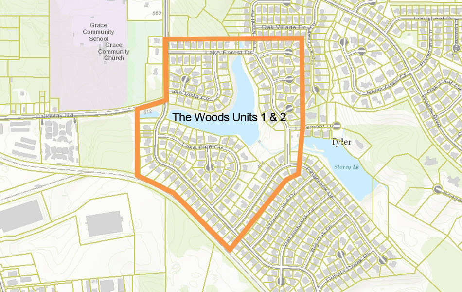 The Woods 1 & II POA Map